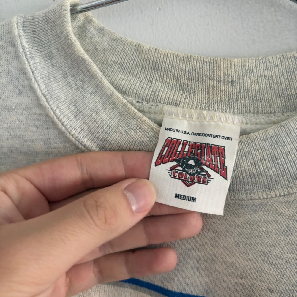 Vintage Collegiate Colors Duke University Sweatshirt Grey Blue Medium - Picture 4 of 8